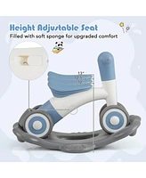 Hongge 3 in 1 Rocking Horse with Detachable Balance Board and Seat