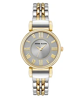 Anne Klein Women's Quartz Gray Roman Numeral Dial Two-Tone Alloy Watch, 30mm