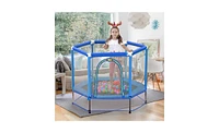 Slickblue 55" Toddlers Trampoline with Safety Enclosure Net & Balls