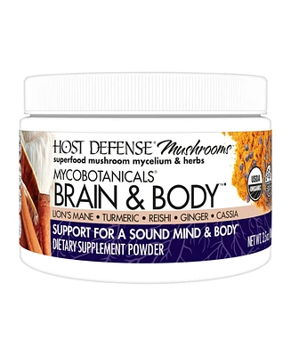 Host Defense MycoBotanicals Brain & Body Powder - Digestive & Immune Support Supplement with Lion's Mane & Reishi Mushroom