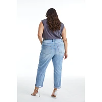 Bayeas Women's High Rise Relaxed Boyfriend Jeans Southern