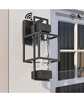 Flynama Dusk to Dawn Outdoor Hardwired Wall Lantern Sconce with No Bulbs Included