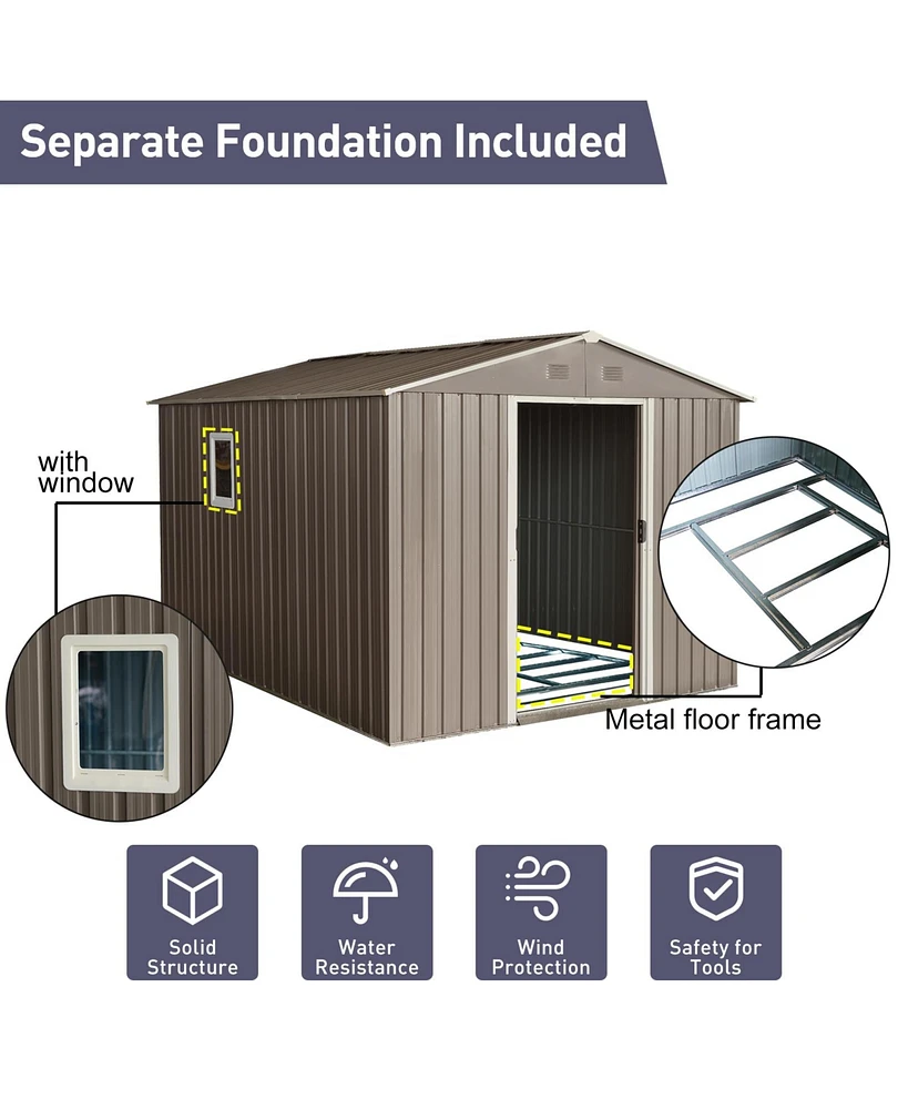 Streamdale Furniture Sturdy Eco-Smart Shed with Vent Vents & Padlock Security
