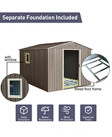 Streamdale Furniture Sturdy Eco-Smart Shed with Vent Vents & Padlock Security