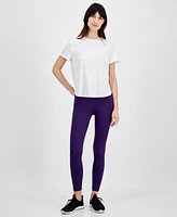 Id Ideology Women's Perforated-Side Short-Sleeve T-Shirt, Exclusively at Macy's