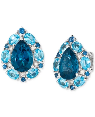 Le Vian Deep Sea Blue Topaz (2-2/5 ct. t.w.), Blue Topaz (2-3/20 ct. t.w.), Blueberry Sapphire (1/5 ct. t.w.) & Nude Diamond (1/8 ct. t.w.) Earrings i