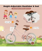 Hongge 12-Inch Kids' Bike with Training Wheels for Boys and Girls Ages 3-8