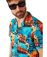 OppoSuits Men's Halloween Shirt - Short Sleeve Hawaiian