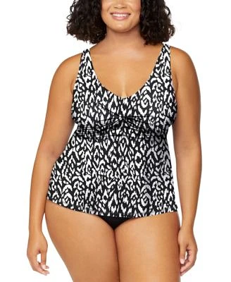 Island Escape Plus Size Monterey Printed Tankini Plus Size Solid Bikini Briefs Exclusively At Macys