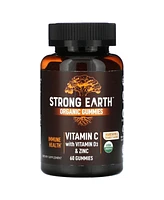 YumVs Strong Earth Organic Gummies Vitamin C with Vitamin D3 & Zinc Mandarin & Orange