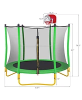 Slickblue 5.5FT Kids Trampoline with Safety Enclosure, 65" Mini Toddler for Indoor & Outdoor Use