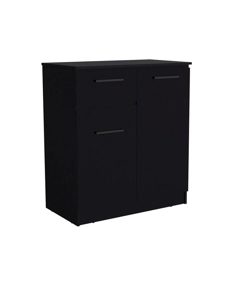 Depot E-Shop Orleans Dresser with 2-Door and Single Drawer, Black