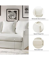 Gottfried Modern 80.3" Slipcovered Sofa with Removable Seat and Back Cushions