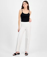 Anne Klein Women's High Rise Pull-On Compression Pants