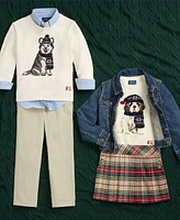 Polo Ralph Lauren Toddler and Little Girls Dog Crewneck Sweatshirt