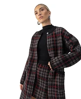 Sanctuary Women's City Plaid Sweater Jacket