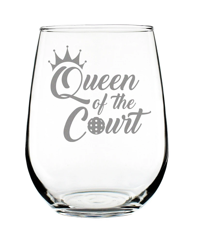 Bevvee Queen of the Court - Stemless Wine Glass