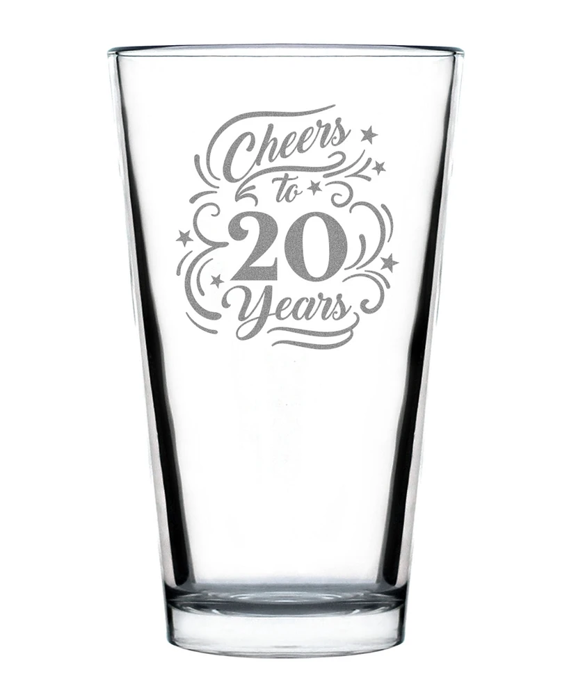 Bevvee Cheers to 20 Years - Pint Glass