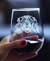 Bevvee Cavalier King Charles Spaniel Stemless Wine Glass