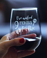 Bevvee Waited 9 Months - Stemless Wine Glass