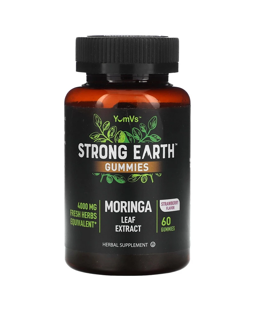 YumVs Strong Earth Gummies Moringa Leaf Extract Strawberry 4 000 mg 60 Gummies (2