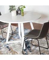 Streamdale Furniture 3-Piece Round Dining Set, Trestle Dining Table with 2 Stylish Chairs