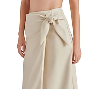 Steve Madden Women's Navia Faux Leather Midi Skirt