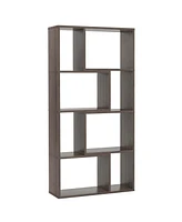 Costway 48" Geometric Bookshelf Open-back Bookcase with 8 Cubes 2 Anti-Toppling Devices