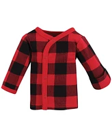 Hudson Baby Baby Boys Thermal Preemie Layette 4pc Set, Buffalo Plaid, Preemie