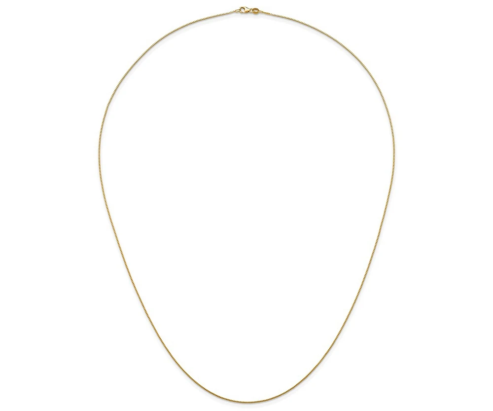 Diamond2Deal 18k Gold Rhodium-plated 0.9mm Solid Box Chain Necklace