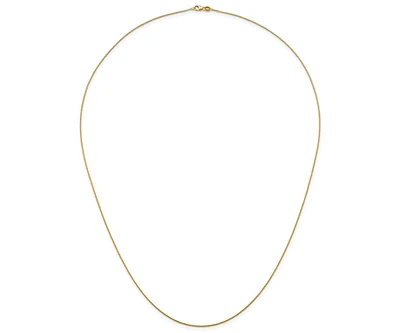 Diamond2Deal 18k Gold Rhodium-plated 0.9mm Solid Box Chain Necklace