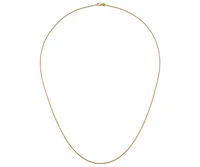 Diamond2Deal 18k Gold Rhodium-plated 0.9mm Solid Box Chain Necklace