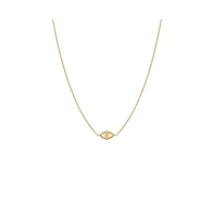 By Adina Eden Mini Solid Evil Eye Necklace 14K