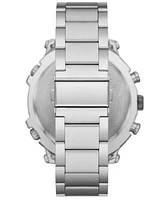 Folio Men's Three Hand Silver Alloy Watch, 50mm - Silver