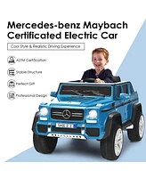 Hongge 12V Licensed Mercedes-Benz Kids Ride On Car-Navy