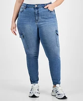 Celebrity Pink Trendy Plus High-Rise Skinny Cargo Jeans