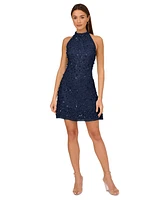 Adrianna by Adrianna Papell Women's Beaded Halter Dress