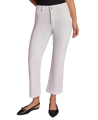 Jones New York Petite High Rise Kick Flare Cropped Jeans