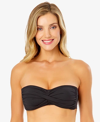 Anne Cole Solid Twist-Front Bikini Top