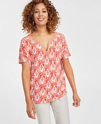 Jm Collection Women's Printed Top, Exclusively at Macy's