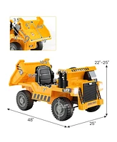 Hongge Kids Ride on Dump Truck 12V Ride on Car with Electric Dump Bed