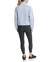 Dkny Women's Fleece Half-Zip Bungee-Hem Sweater