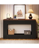 Tribesigns Modern Console Table, 55-Inch Wood Entryway Table with Storage, Narrow Long Sofa Table Behind Couch Table for Living Room, Foyer, Hallway