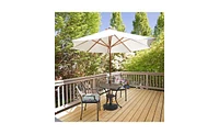 Half Round Resin Umbrella Base – Durable 20-Inch Parasol Stand for Patio or Balcony Use
