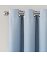 Blackout Grommet Taylor Ombre Curtains Pair, Blue, 52"×96"