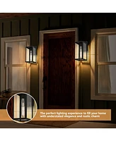Flynama Wall Sconces 1-Light 13.75-in H Matte Black Dark Sky Led Outdoor Wall Light