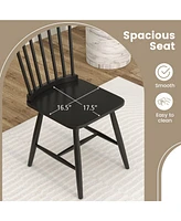 Sugift Set of 2 Windsor Dining Chairs with High Spindle Back