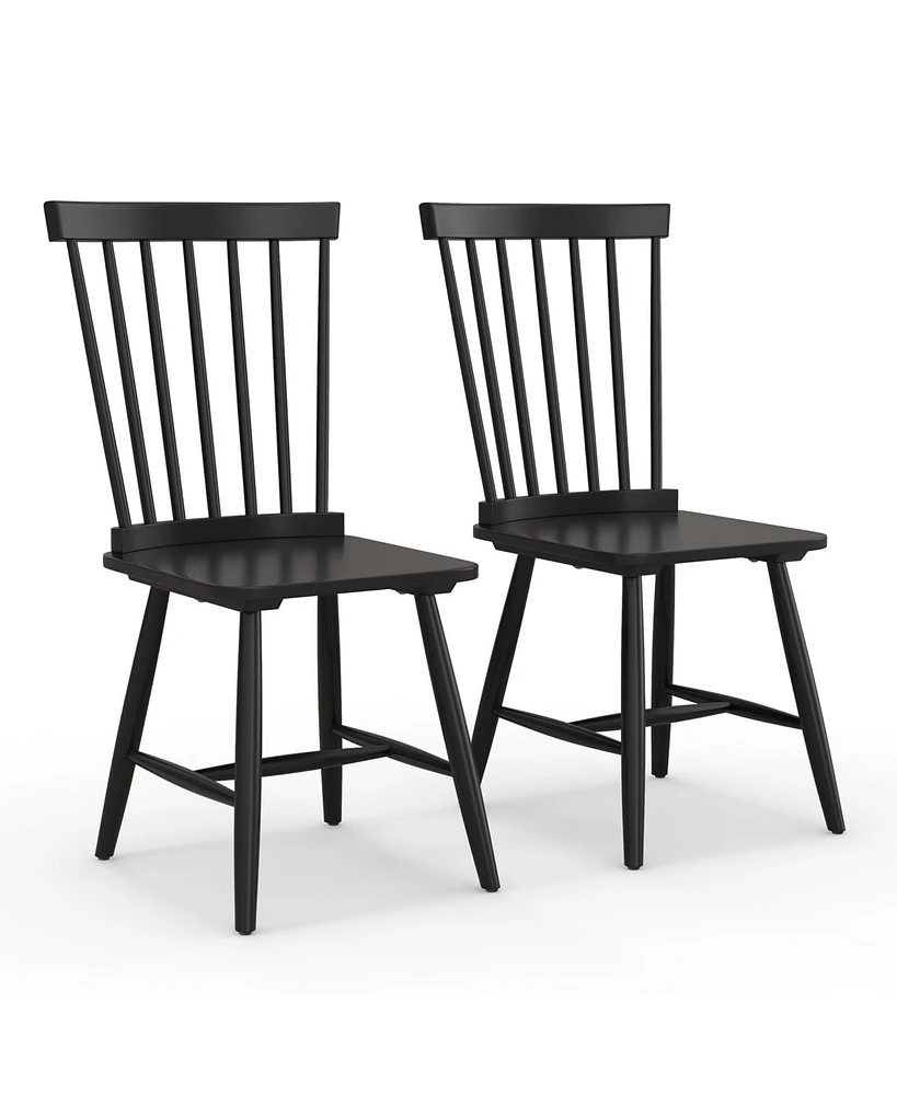 Sugift Set of 2 Windsor Dining Chairs with High Spindle Back