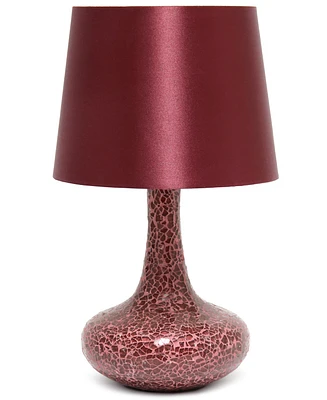 Creekwood Home 14.17" Patchwork Crystal Glass Table Lamp