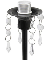 Creekwood Home 17.25" Contemporary Crystal Droplet Table Lamp